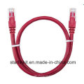 UTP Cat5e 1.5 FT (0.5 metros) Cable de remiendo rojo